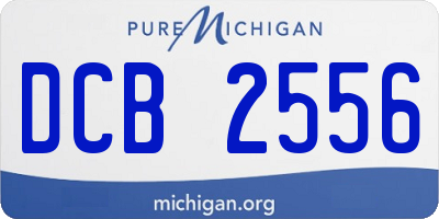MI license plate DCB2556