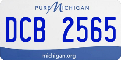MI license plate DCB2565
