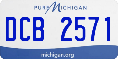 MI license plate DCB2571