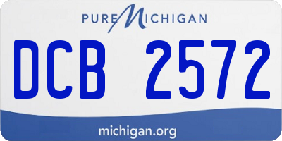 MI license plate DCB2572