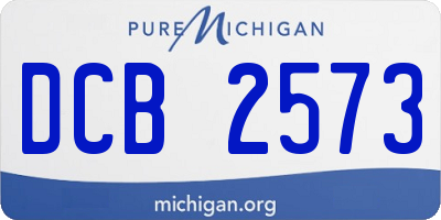 MI license plate DCB2573
