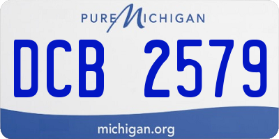 MI license plate DCB2579