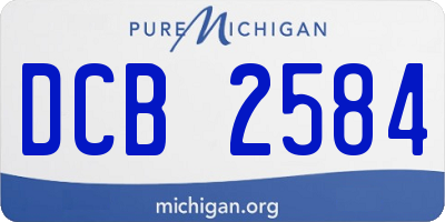 MI license plate DCB2584