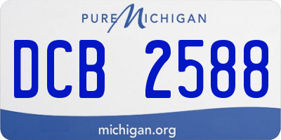 MI license plate DCB2588