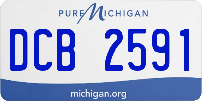 MI license plate DCB2591