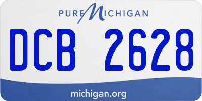 MI license plate DCB2628