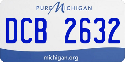 MI license plate DCB2632
