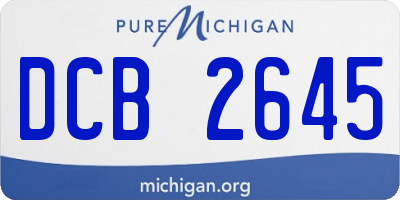 MI license plate DCB2645