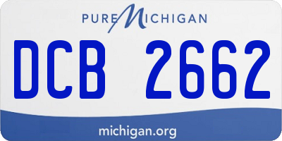 MI license plate DCB2662