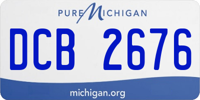 MI license plate DCB2676