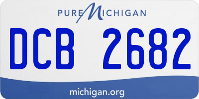 MI license plate DCB2682