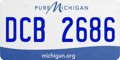 MI license plate DCB2686