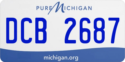 MI license plate DCB2687