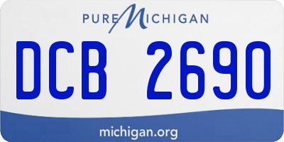 MI license plate DCB2690