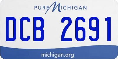 MI license plate DCB2691