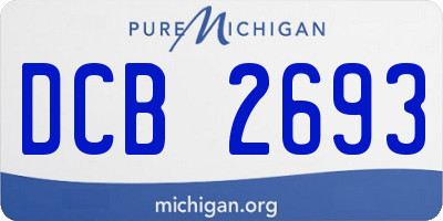 MI license plate DCB2693