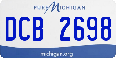 MI license plate DCB2698