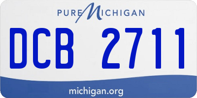 MI license plate DCB2711