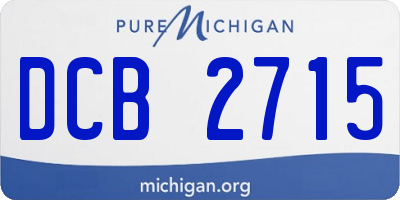MI license plate DCB2715