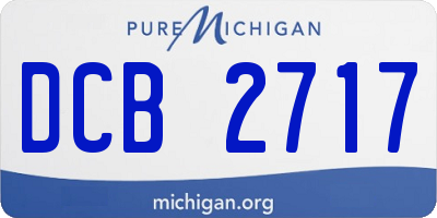 MI license plate DCB2717