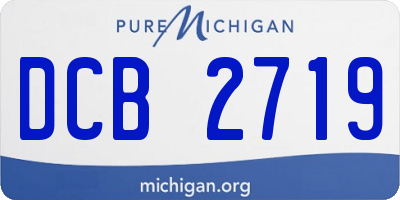 MI license plate DCB2719