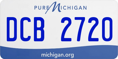 MI license plate DCB2720