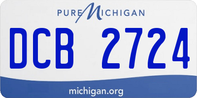 MI license plate DCB2724