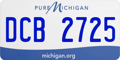 MI license plate DCB2725