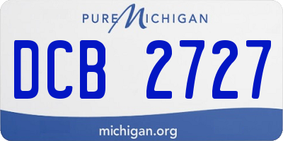 MI license plate DCB2727