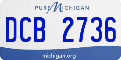 MI license plate DCB2736