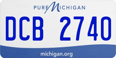 MI license plate DCB2740