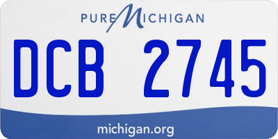 MI license plate DCB2745