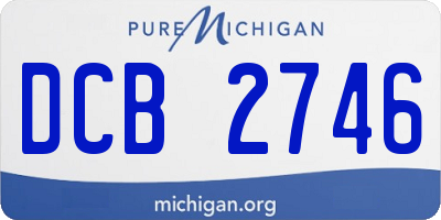 MI license plate DCB2746