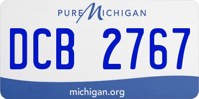 MI license plate DCB2767