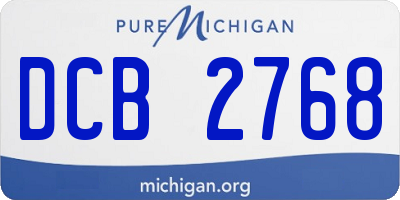 MI license plate DCB2768
