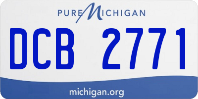 MI license plate DCB2771