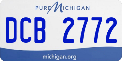 MI license plate DCB2772