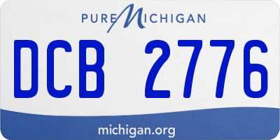 MI license plate DCB2776