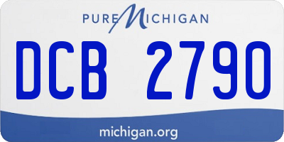 MI license plate DCB2790