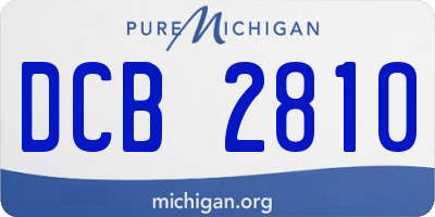MI license plate DCB2810