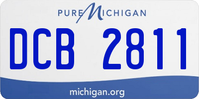 MI license plate DCB2811