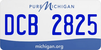 MI license plate DCB2825
