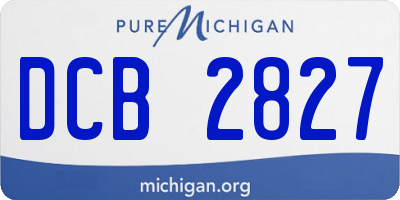 MI license plate DCB2827
