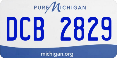 MI license plate DCB2829