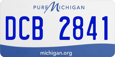 MI license plate DCB2841