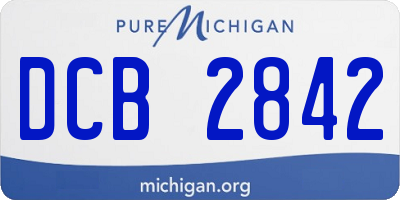 MI license plate DCB2842