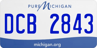 MI license plate DCB2843