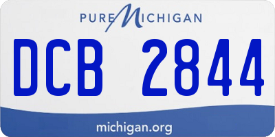 MI license plate DCB2844