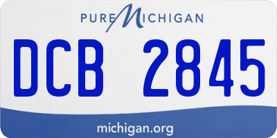 MI license plate DCB2845