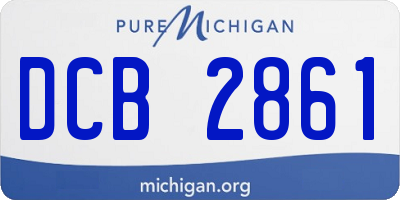 MI license plate DCB2861